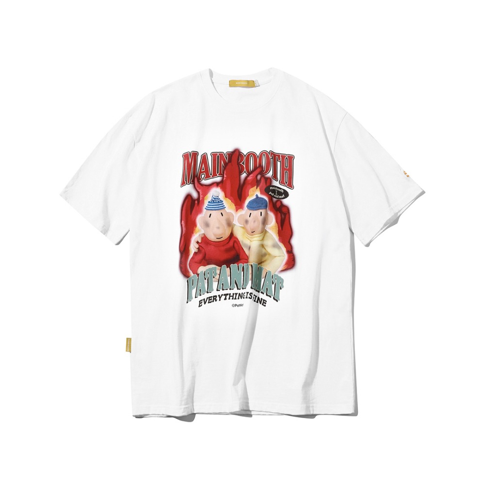 [Pat&amp;Mat] Burning T-shirt(WHITE)