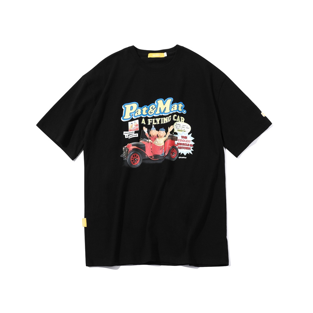 [Pat&amp;Mat] Flying Car T-shirt(BLACK)