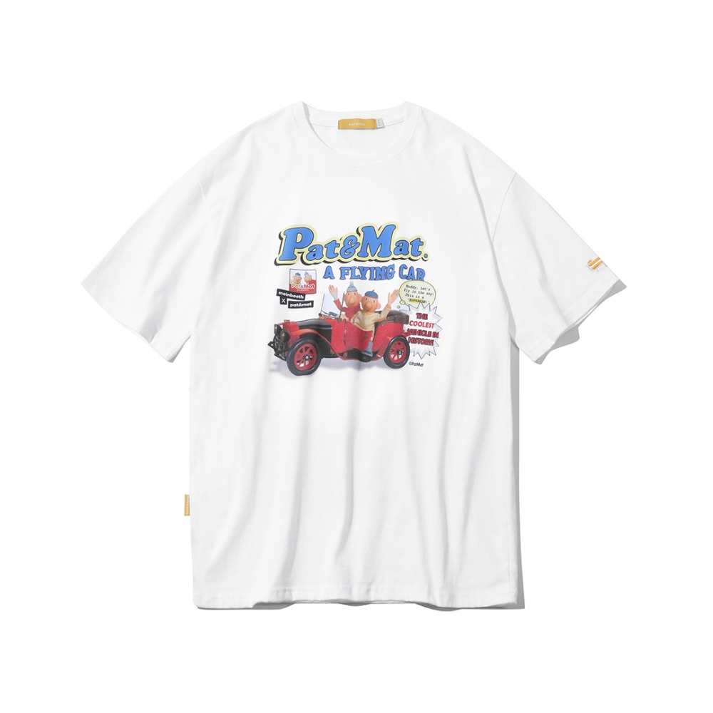 [Pat&amp;Mat] Flying Car T-shirt(WHITE)